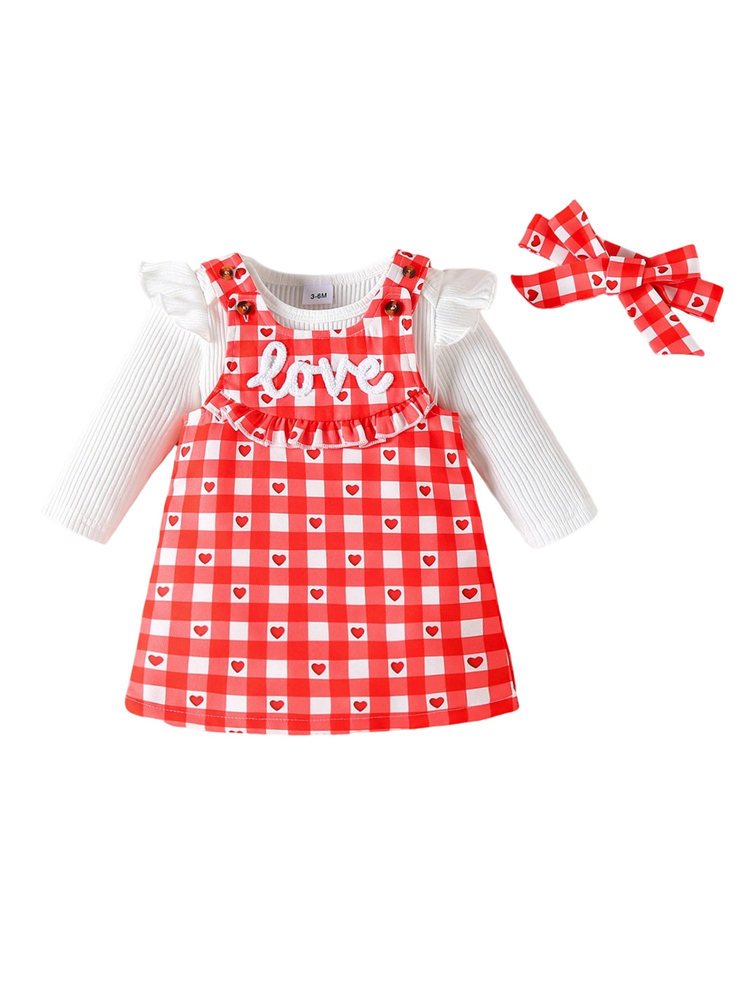 Plaid Overall Skirt Set