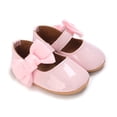thumbnail image 1 of Caoirhny Baby Girls Cute Moccasinss Solid Color Bowknot Decor Soft Sole Flats Shoes First Walkers Non-Slip Summer Princess Shoes, 1 of 8