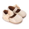 thumbnail image 1 of Caoirhny Baby Girls Cute Moccasinss Solid Color Bowknot Decor Soft Sole Flats Shoes First Walkers Non-Slip Summer Princess Shoes, 1 of 7