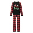 thumbnail image 1 of Caoirhny Family Matching Christmas Pajamas, Romper/Letter Print Long Sleeve Tops and Plaid Pants Sleepwear Loungewear Set, 1 of 9