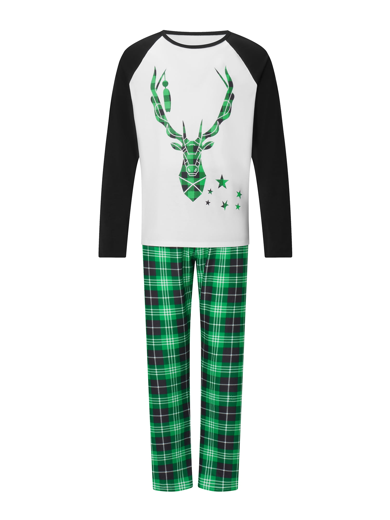 Caoirhny Family Pajamas Matching Set Christmas Elk Print Raglan Sleeve ...