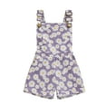 thumbnail image 1 of Caoirhny Kids Girls Jean Overalls Daisy Print Sleeveless Adjustable Strpas Imitation Denim Shortall Summer Romper Jumpsuit, 1 of 10