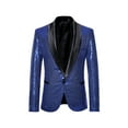 thumbnail image 1 of Caoirhny Men's Shiny Sequin Blazer, One Button Tuxedo Suit Jacket for Party, Wedding, Banquet, Prom, 1 of 7
