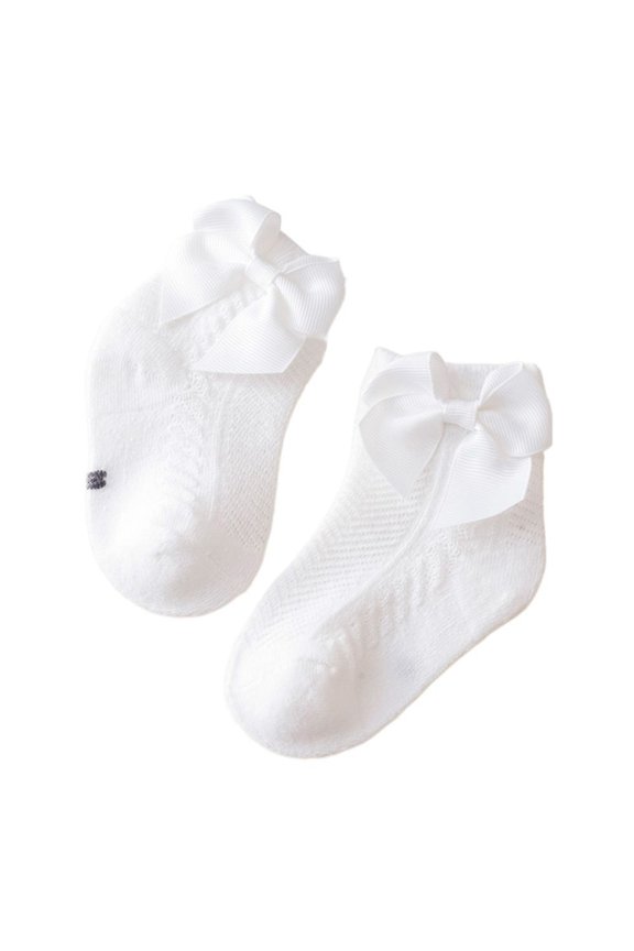 Toddler Baby Girl Ankle Socks Soft Thin Cotton Socks Summer Socks with Bows for Infants