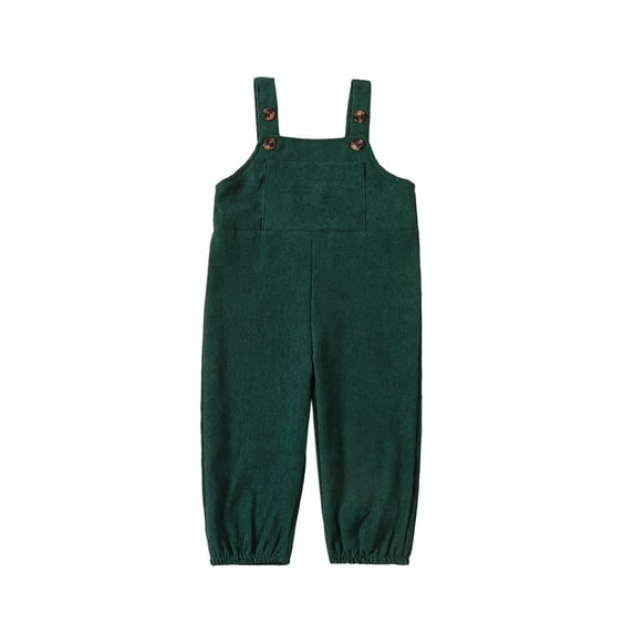 Caoirhny Toddler Kids Boy Bib Overalls Solid Color Corduroy Suspender Pants Straps Trousers Halter Romper Jumpsuit Bottom Outfit