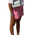 thumbnail image 1 of Caoirhny Women's Summer Casual Pajama Shorts Elastic Band Loose Fit Button Striped Lounge Shorts, 1 of 7