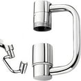thumbnail image 1 of Caozia,Rotatable Faucet,U Shape Faucet Extender,1440° Rotatable Faucet Aerator Extension,For Splash Reduction,2 Modes Universal Swivel Faucet Extender For Bathroom Sink Kitchen, 1 of 9