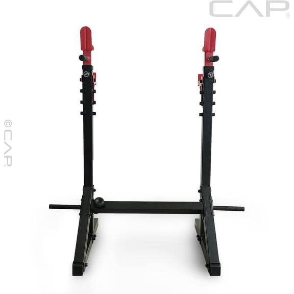 Cap Barbell Adjustable Multi-Function Squat Rack with Powder Coated Steel for Strength Training