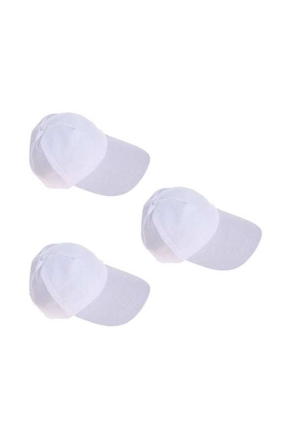 Cap Baseball White Hats Hat Plain Painting Kids Diy Sun Favors Party Props Peaked Block Blank Color Cotton Caps Gifts