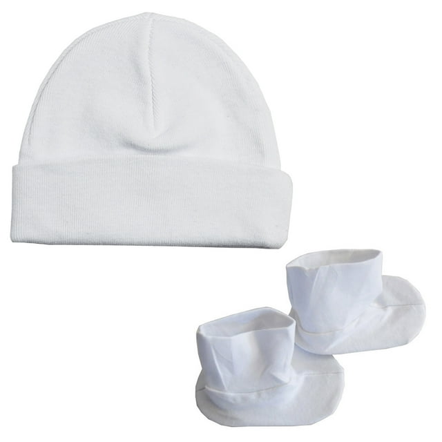 Cap & Bootie Set - White - Walmart.com