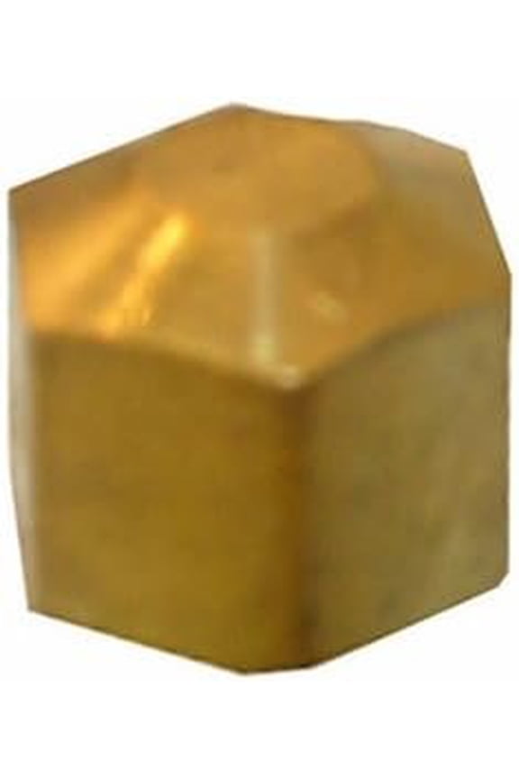 Brass Compression Cap - 3/8-In., Gold