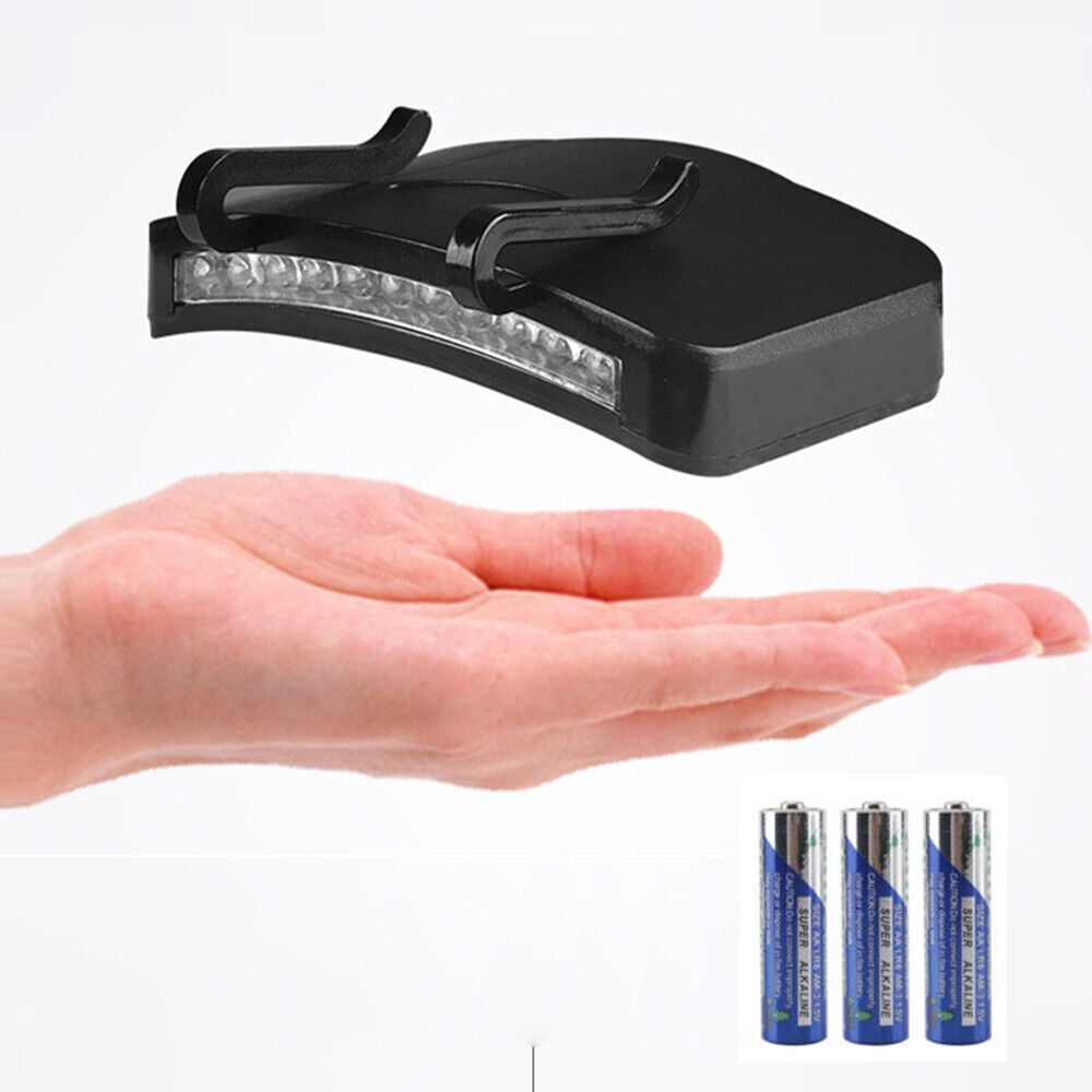Cap Brim Light, LED Clip On Hat Cap Light, Battery Head Lamp Headlamp