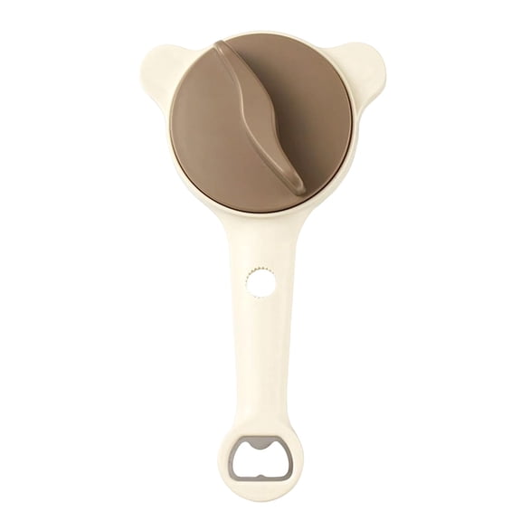 Cap Crack Opener Grip for Seniors & Arthritis, 4 in 1 Adjustable Jar Opener with Non-Slip Grip for Weak Hands, Bottle and Can Opener Lid Remover (1 PC, Khaki)