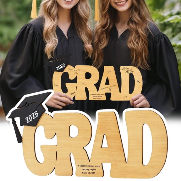 Cap Decorations for Graduation, 2026 Graduation Party Decorations, Wooden Craft, Table Display, Keepsake, Black, 18X10 In, 1 Pc