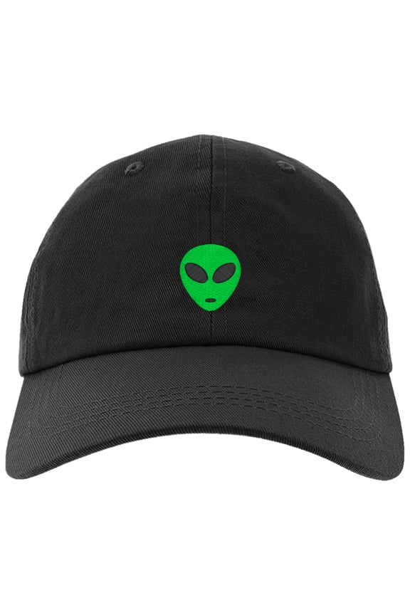 Cap Embroidered Green Alien-EM-0028-Black