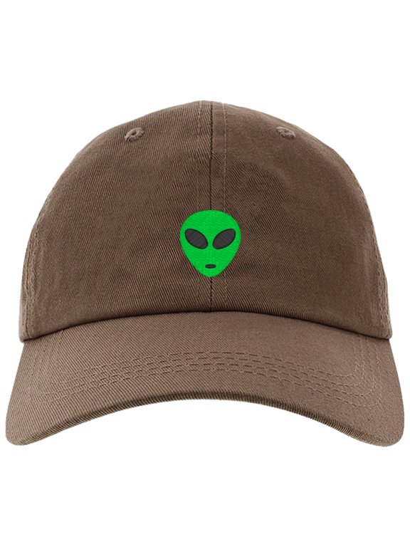 Cap Embroidered Green Alien-EM-0028-Brown