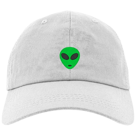 Cap Embroidered Green Alien-EM-0028-White
