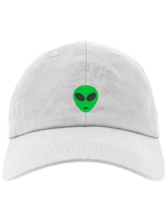 Cap Embroidered Green Alien-EM-0028-White
