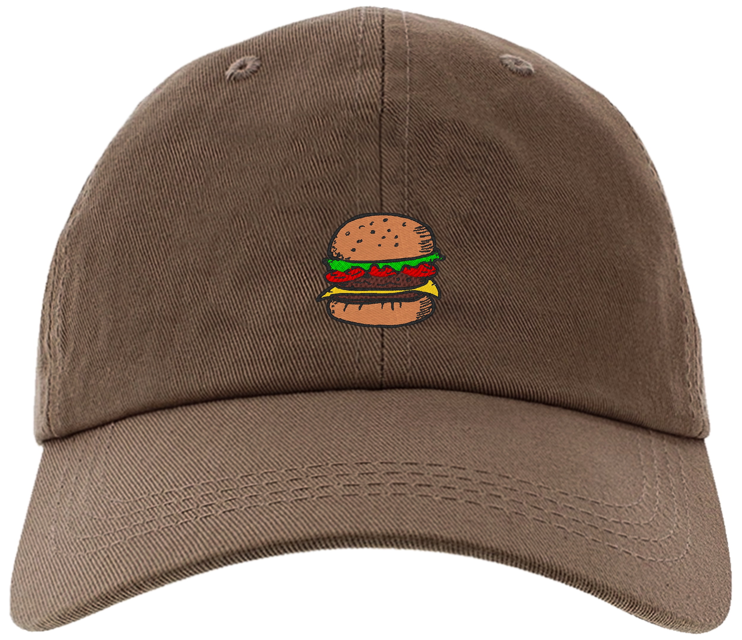 overwhelm hamburger × the cap Cap Embroidered Hamburger Cap for Men and Women, Adjustable