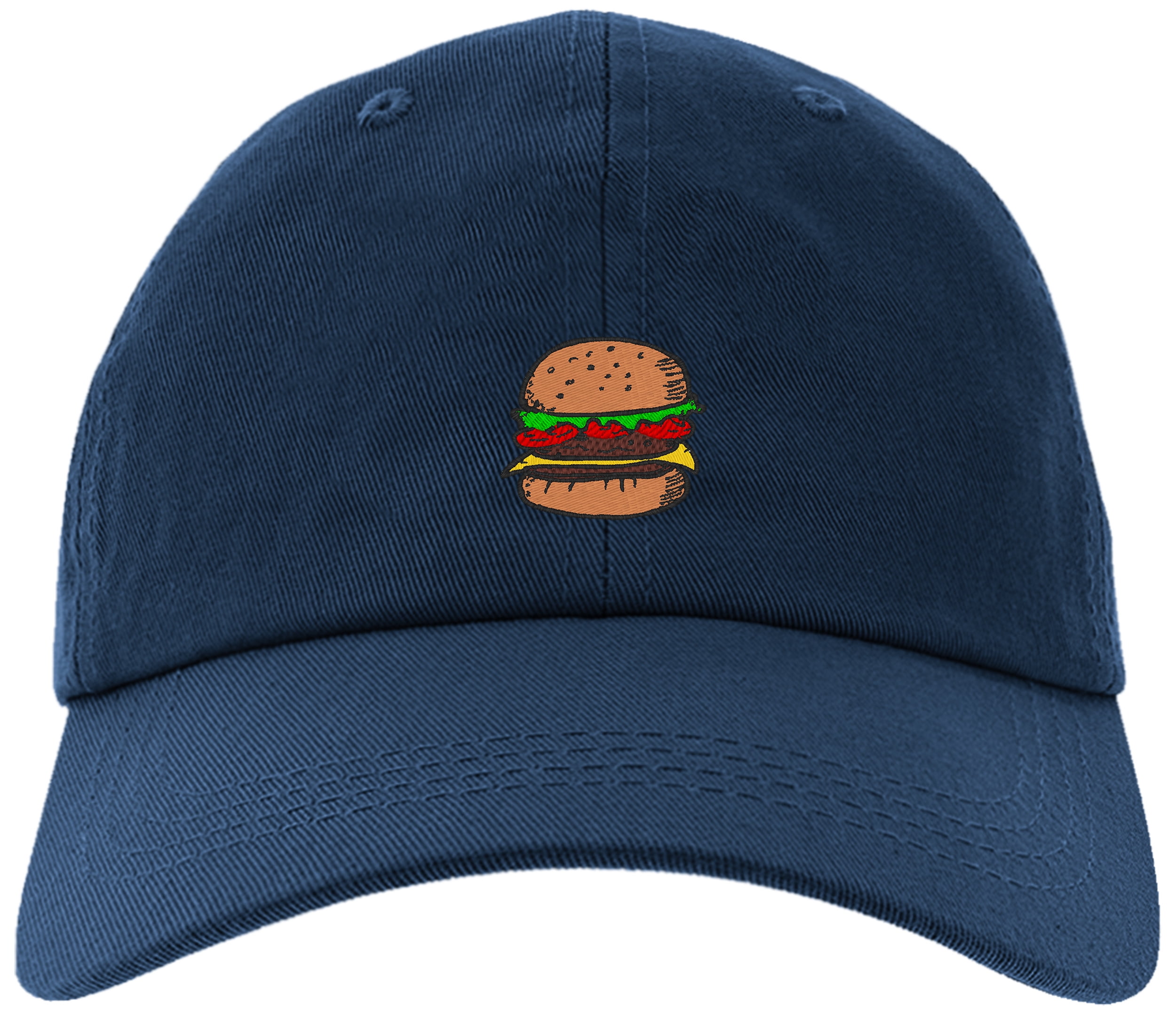 overwhelm hamburger × the cap Cap Embroidered Hamburger Cap for Men and Women, Adjustable