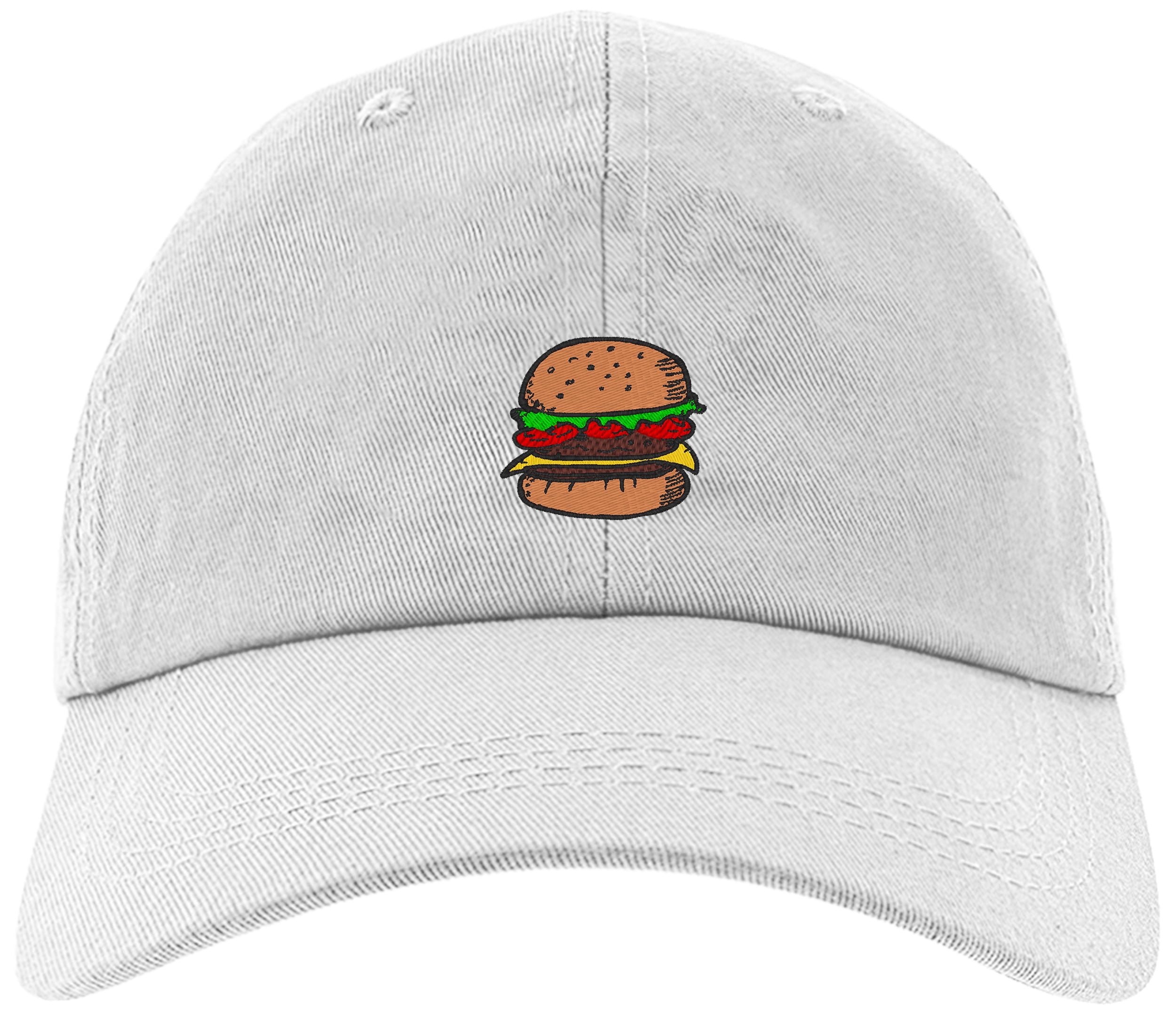 Cap Embroidered Hamburger Cap for Men and Women, Adjustable