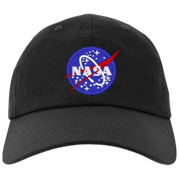 Cap Embroidered Lunar NASA Cap, Adjustable Baseball Hat-NASA-EM-0019-Black