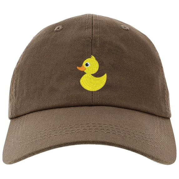 Cap Embroidered Rubber Duck Cap for Men and Women, Adjustable Baseball Cap-RubberDuck-EM-0018-Brown