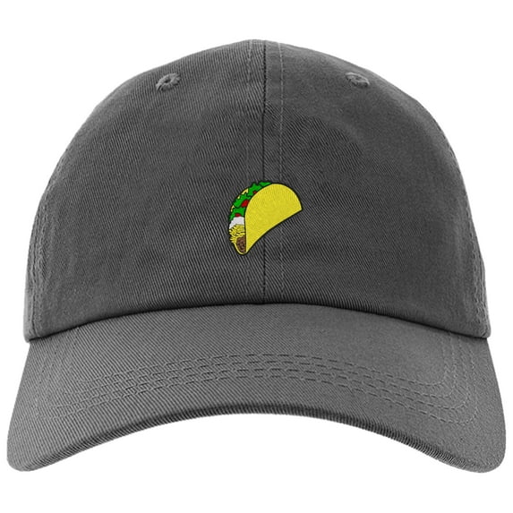 Cap Embroidered Taco Cap for Men and Women, Adjustable Baseball Cap-EM-0017-Gray