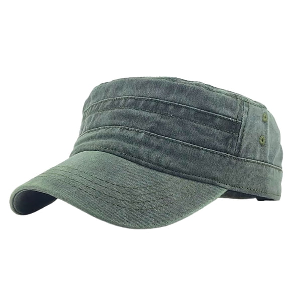 Cap Flat Top Washed Vintage Sunscreen Men Hat for Summer