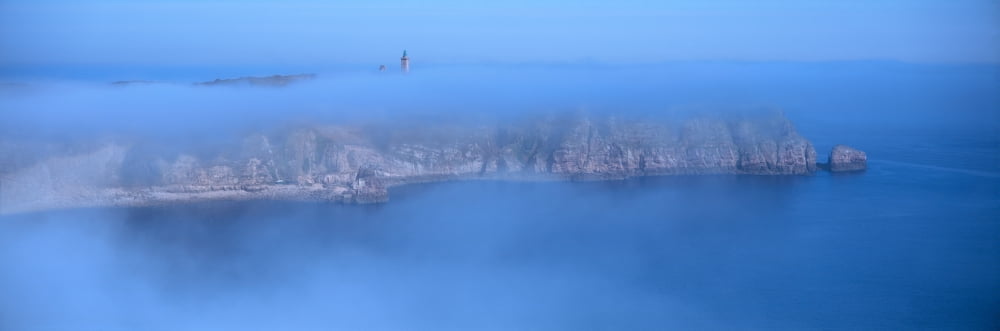 Cap Frehel in the morning mist Cotes-dArmor Brittany France Canvas Art - Panoramic Images (36 x 12)