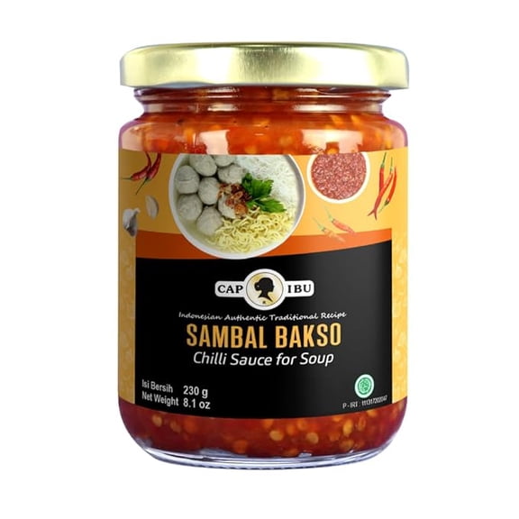 Cap Ibu Sambal Bakso (Chili Sauce for Soup) - 8.8oz (pack of 1)