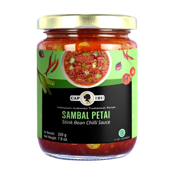 Cap Ibu - Sambal Petai Cap Ibu (Stinky Bean Chili Sauce, Chili Paste) - 220g (7.8oz) - Unit of 1
