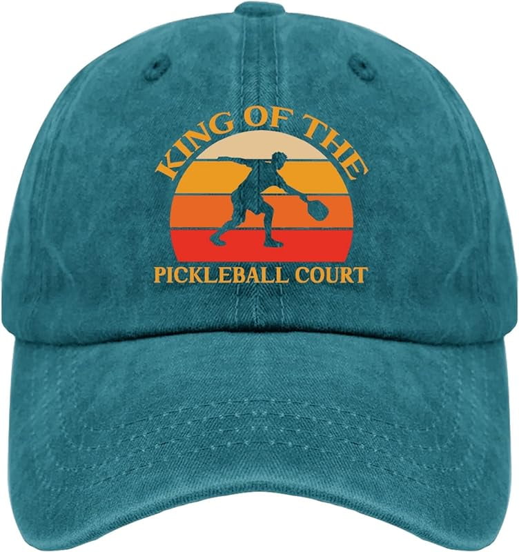 Cap King of The Pickleball Court Baseball Caps, Funny Caps for Men ...