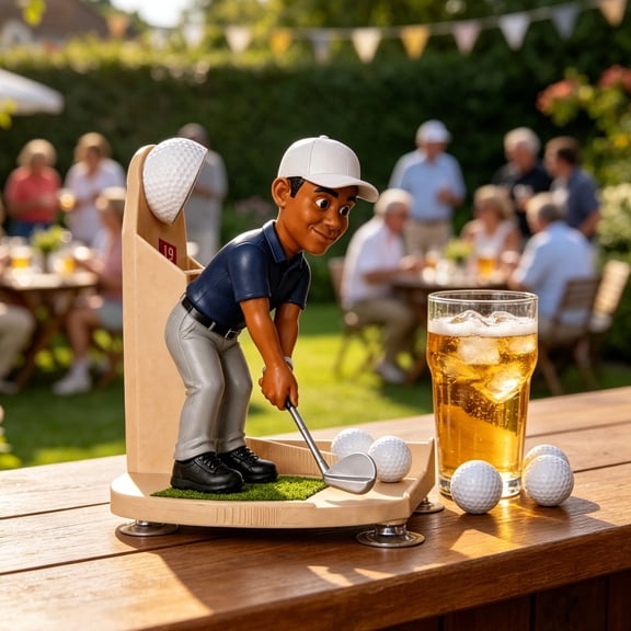 Cap Launching Golf Bottle Opener, Funny Beer Opener - Unique Golf Gifts for Dad, Novelty Bar Tool for Home Bars & Man Caves