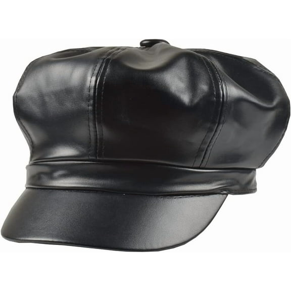 Cap Leather Hat Baseball Cao Casual Hat Sun Hat Solid Color for Wen and