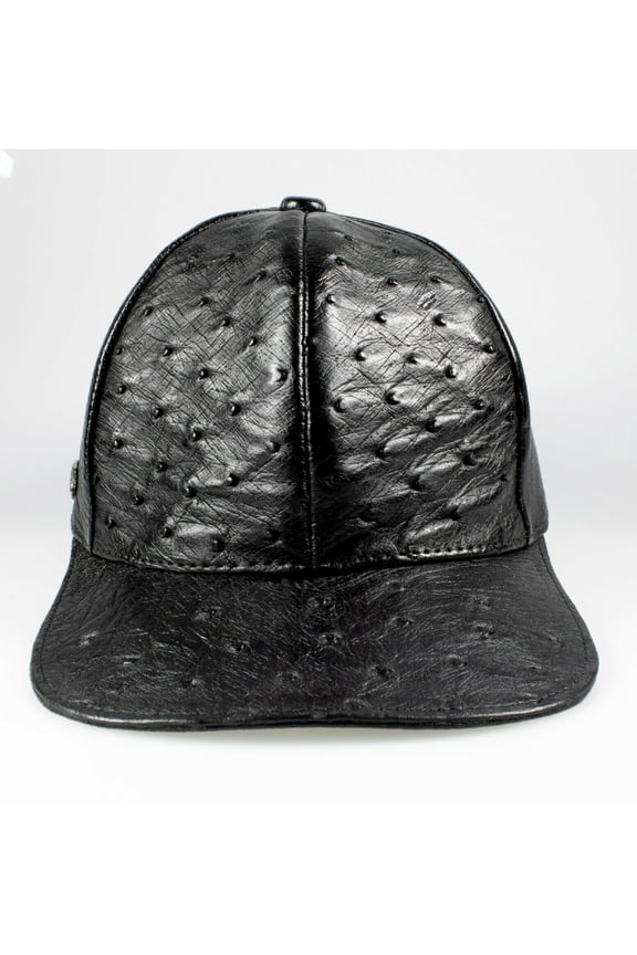 Cap Men's Ostrich Real color Black Adjustable one Size. Gorra Avestruz Original Negra ajustable