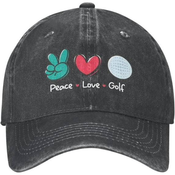 Cap Peace Love Golf Baseball Cap for Women Vintage Mens Hats