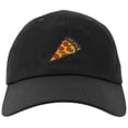 thumbnail image 1 of Cap Pizza Slice Pepperoni Embroidery Stitch Baseball Hat-Pizza-EM-0008-Black, 1 of 1