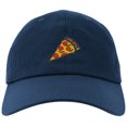 thumbnail image 1 of Cap Pizza Slice Pepperoni Embroidery Stitch Baseball Hat-Pizza-EM-0008-Navy, 1 of 1