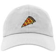 thumbnail image 1 of Cap Pizza Slice Pepperoni Embroidery Stitch Baseball Hat-Pizza-EM-0008-White, 1 of 1