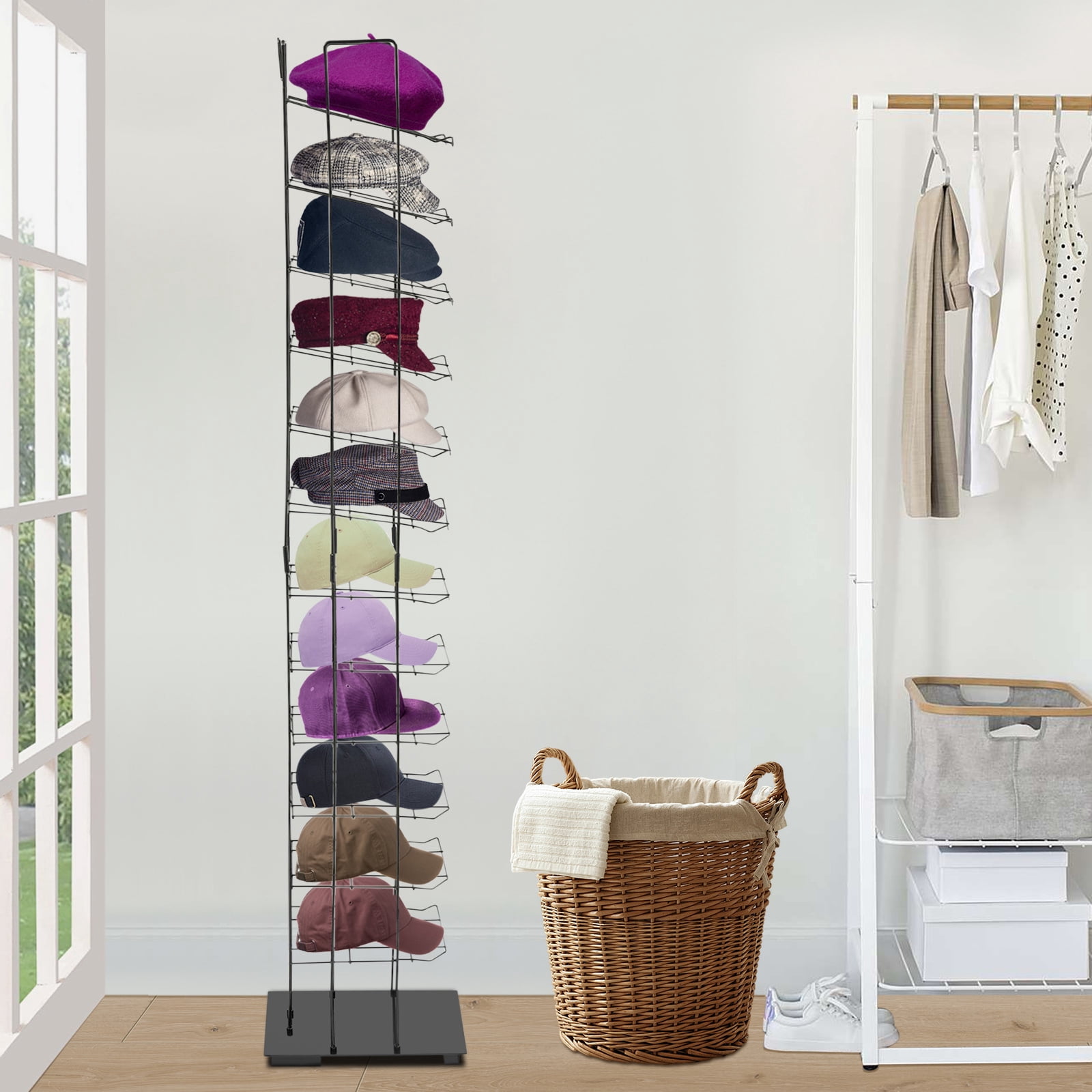 Shop Cap Rack Cap Rack, Hat Display Rack, Floor Standing Hat Organizer Rack For Home ...