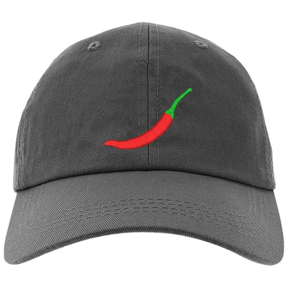 Cap Red Chili Hot Pepper Cap for Men and Women, Adjustable Baseball Cap-EM-0031-Gray