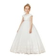 thumbnail image 1 of Cap Sleeve Flower Girl Dress for First Communion Wedding Tulle Pageant Prom Ball Gown Special Occasions (2 -3Years）, 1 of 9