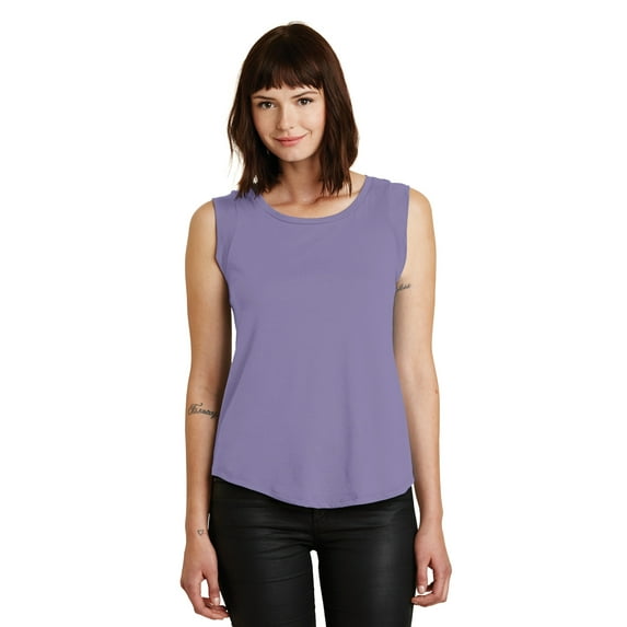 Cap Sleeve Satin Jersey Crew T-Shirt