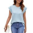 thumbnail image 1 of Cap Sleeve Tops for Women Summer Basic Tee Shirts Casual Loose Fit Tank Tops 2024 Fashion Shermie, 1 of 6