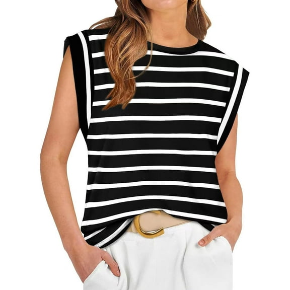 Cap Sleeve Tops for Women Summer Top Basic Tee Shirts Casual Tank Loose Fit 2025 Fashion Shermie
