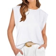 thumbnail image 1 of Cap Sleeve Tops for Women Summer Top Basic Tee Shirts Casual Tank Loose Fit 2025 Fashion Shermie, 1 of 6