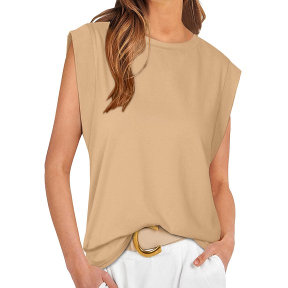 Cap Sleeve Tops for Women Summer Top Basic Tee Shirts Casual Tank Loose Fit 2025 Fashion Shermie
