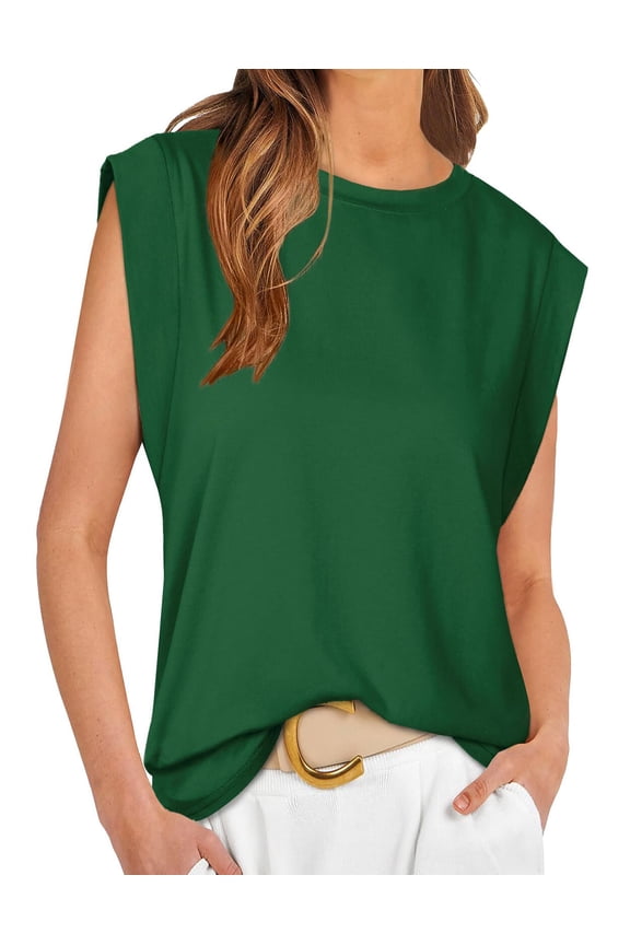 Cap Sleeve Tops for Women Summer Top Basic Tee Shirts Casual Tank Loose Fit 2025 Fashion Shermie