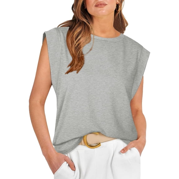 Cap Sleeve Tops for Women Summer Top Basic Tee Shirts Casual Tank Loose Fit 2024 Fashion